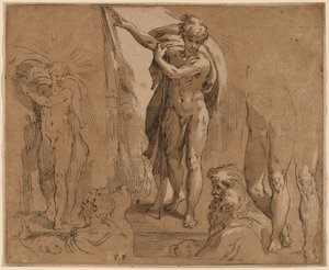 Św. Jan Chrzciciel autorstwa Frederick Bloemaert after Parmigianino