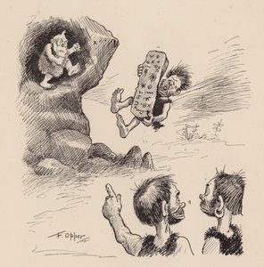 Our Antediluvian Ancestors autorstwa F Oppera: Numer Czterdzieści Trzy (litografia) autorstwa Frederick Burr Opper