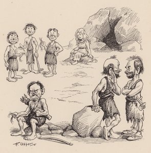 Our Antediluvian Ancestors autorstwa F Oppera: Numer dziewiętnasty (litografia)