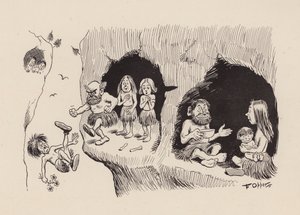 Our Antediluvian Ancestors autorstwa F Oppera: Numer trzydzieści dziewięć (litografia) autorstwa Frederick Burr Opper