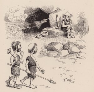 Our Antediluvian Ancestors autorstwa F Oppera: Numer Trzydzieści Trzy (litografia)