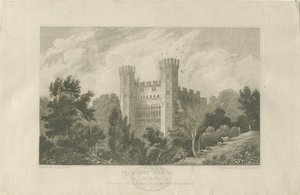 Kościół zamkowy - Zamek Stafford: grawerowanie, bd [1830] (druk) autorstwa Frederick Calvert