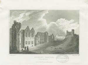 Zamek Dudley - The Keep: staloryt, bd [19 wiek] (druk) autorstwa Frederick Calvert
