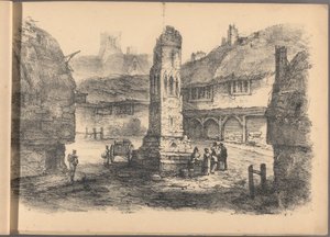 Jeden z serii sześćdziesięciu szkiców domków. Londyn, 1825. autorstwa Frederick Calvert