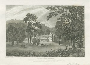 Sandwell Park - Hall: grawerowanie i [połowa XIX wieku] (druk) autorstwa Frederick Calvert