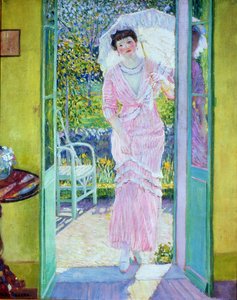 Dzień dobry, ok. 1912-13 (olej na płótnie) autorstwa Frederick Carl Frieseke