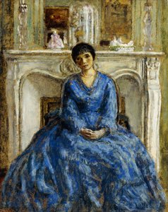 Niebieska suknia autorstwa Frederick Carl Frieseke