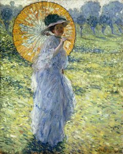 Kobieta z parasolką, ok. 1906 (olej na płótnie)
