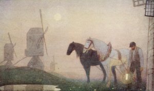 Święci kwakrzy: The Voice of the Silence (kolorowa litografia) autorstwa Frederick Cayley Robinson