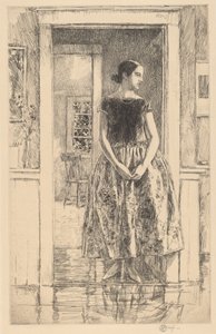 Dziewczyna w nowoczesnej sukni, 1922. autorstwa Frederick Childe Hassam