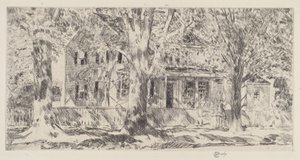 Dom przy głównej ulicy, Easthampton, 1922. autorstwa Frederick Childe Hassam