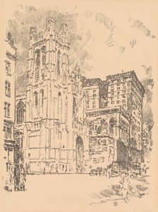 Św. Tomasz, Nowy Jork, 1918. autorstwa Frederick Childe Hassam