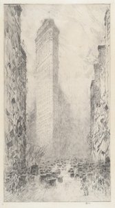 Urodziny Waszyngtona – Piąta Aleja i 23rd Street, 1916. autorstwa Frederick Childe Hassam