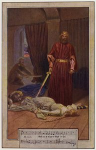 Jest zaskoczony przez asasynów (kolor lito) autorstwa Frederick Colin Tilney