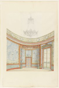 Projekt dekoracji salonu w Royal Pavillion w Brighton autorstwa Frederick Crace