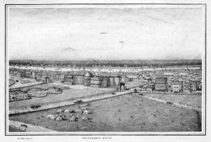 Dom rządowy i ratusz, Kalkuta, Indie, ok. 1840 r.