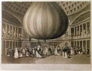 Widok wnętrza Panteonu, Oxford Street, Londyn, 1785 (akwatinta) autorstwa Frederick George Byron