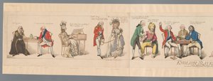 Dwadzieścia osób publicznych w różnych sytuacjach English Slavery or Picture of the Times (tytuł na obiekcie) autorstwa Frederick George Byron