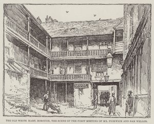 Old White Hart, Borough, scena pierwszego spotkania pana Pickwicka i Sama Wellera