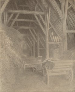Great Cokkeswell Barn (w pobliżu Kelmscott): Wnętrze autorstwa Frederick H. Evans