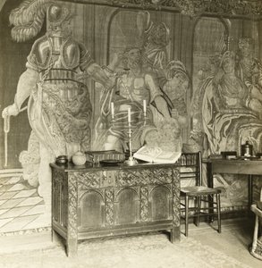 Kelmscott Manor: Szczegóły gobelinu autorstwa Frederick H. Evans