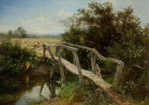 Stara kładka nad rzeką Cole w Yardley, 1890.