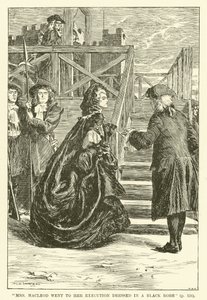 Pani Macleod poszła na egzekucję ubrana w czarną szatę autorstwa Frederick Henry Townsend