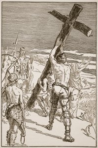 Oswald wznoszący krzyż, ilustracja z 