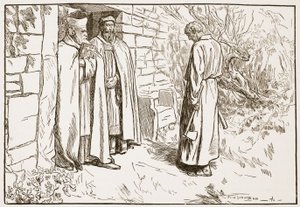 Owini w klasztorze, ilustracja z „Kościoła anglikańskiego: historia dla ludu” autorstwa H.D.M. Spence-Jones, wyd. ok. 1910 (zdjęcie w sepii) autorstwa Frederick Henry Townsend