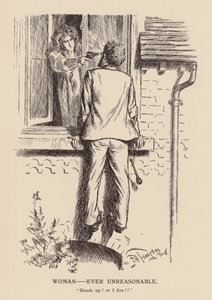 Woman - Ever Unreasonable (litografia) autorstwa Frederick Henry Townsend