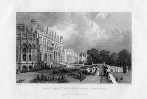 Wschodni front Eaton Hall, Cheshire, 1845