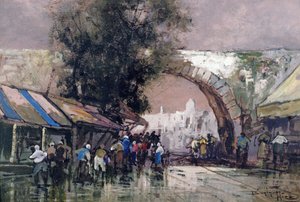 W Zajętych nawiedzonych ludziach, 1915 (olej i toaleta na pokładzie) autorstwa Frederick Johnn Hiles
