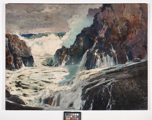 Po burzy, ok. 1925 (olej na sklejce) autorstwa Frederick Judd Waugh