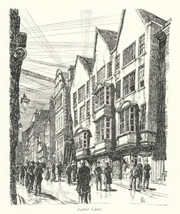 Londyn: Fetter Lane (druk kolorowy) autorstwa Frederick Landseer Maur Griggs