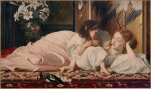 Matka z dzieckiem (wiśnie) autorstwa Frederick Lord Leighton