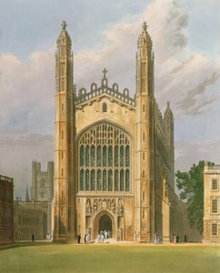 Cambridge: Kings College z „Historii Cambridge”, tom 1 autorstwa Frederick Mackenzie