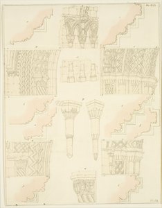 Szczegóły College Gateway (ołówek na papierze) autorstwa Frederick Mackenzie