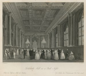 Sala Złotników w wieczór balowy autorstwa Frederick Mackenzie