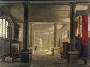 Wnętrze Szkoły Prawa, Cambridge, z „Historii Cambridge”, ryt. Joseph Constantine Stadler (fl.1780-1812), wyd. R. Ackermann, 1815 (akwatinta kolorowa)