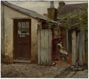 Dziewczyna z ptakiem w piekarni przy King Street, 1886