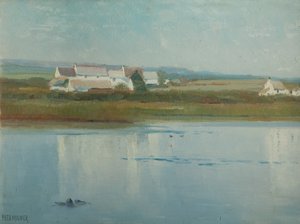 W Marazion - Farma nad rzeką autorstwa Frederick Milner