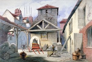 Dziedziniec Rose Inn, Farringdon Street, City of London, 1838.