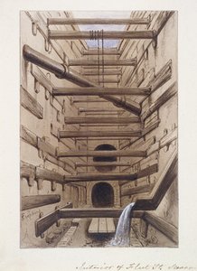 Fleet Street, Londyn, 1845 autorstwa Frederick Napoleon Shepherd