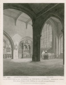 Kościół św. Heleny, Bishopsgate Street, Londyn autorstwa Frederick Nash