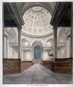 Kościół St Stephen Walbrook, City of London, c1840.
