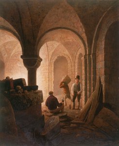 Krypta St Mary-le-Bow, Londyn, 1818 autorstwa Frederick Nash