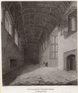 Wnętrze Crosby Hall od strony południowej autorstwa Frederick Nash