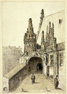Pałac Sprawiedliwości, Rouen autorstwa Frederick Nash