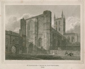 Kościół św Zbawiciela, Southwark, Surrey autorstwa Frederick Nash