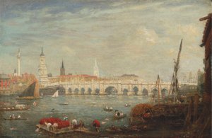 Pomnik i London Bridge autorstwa Frederick Nash